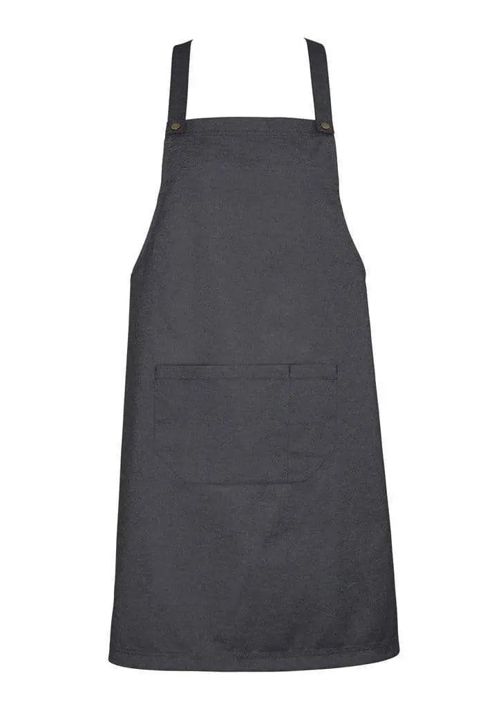 Biz Collection Textured Fabric Urban Bib Apron BA55 Hospitality & Chefwear Biz Collection Slate
